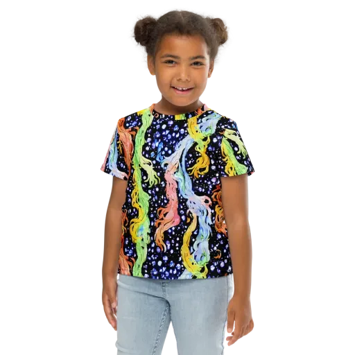 Celestial Serenade on a Kids Crew Neck T-Shirt