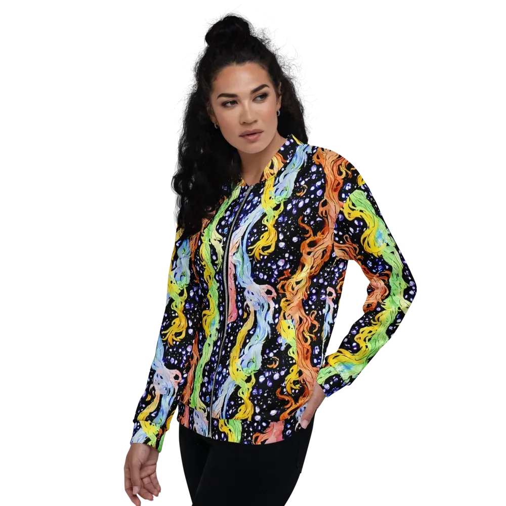 Celestial Serenade on Bomber Jacket — Left