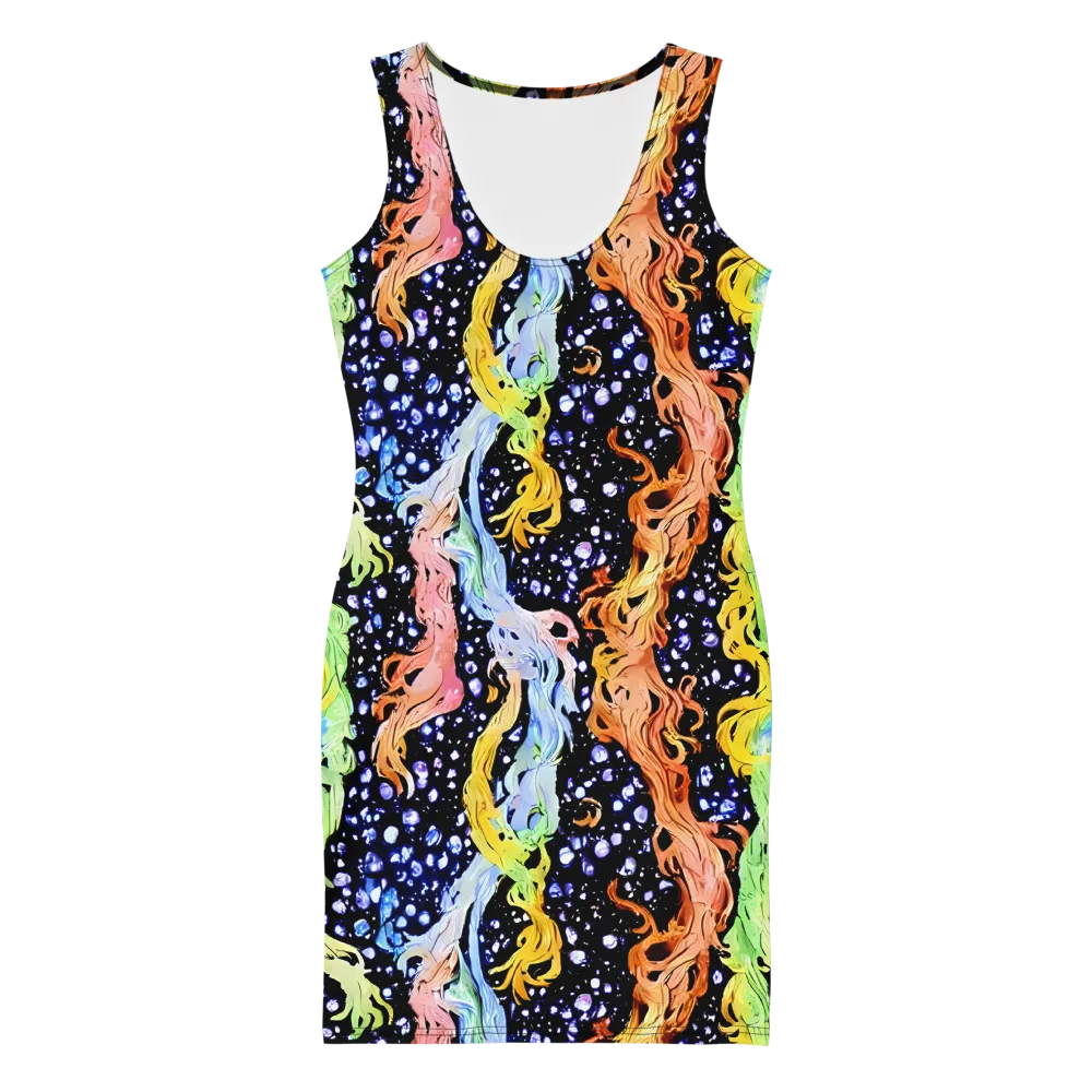 Celestial Serenade on Bodycon Dress — Front