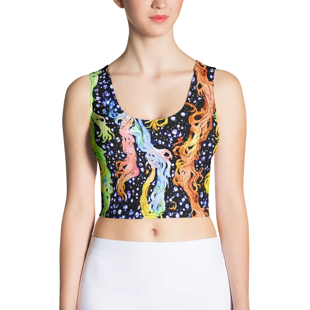 Celestial Serenade on Crop Top — Front