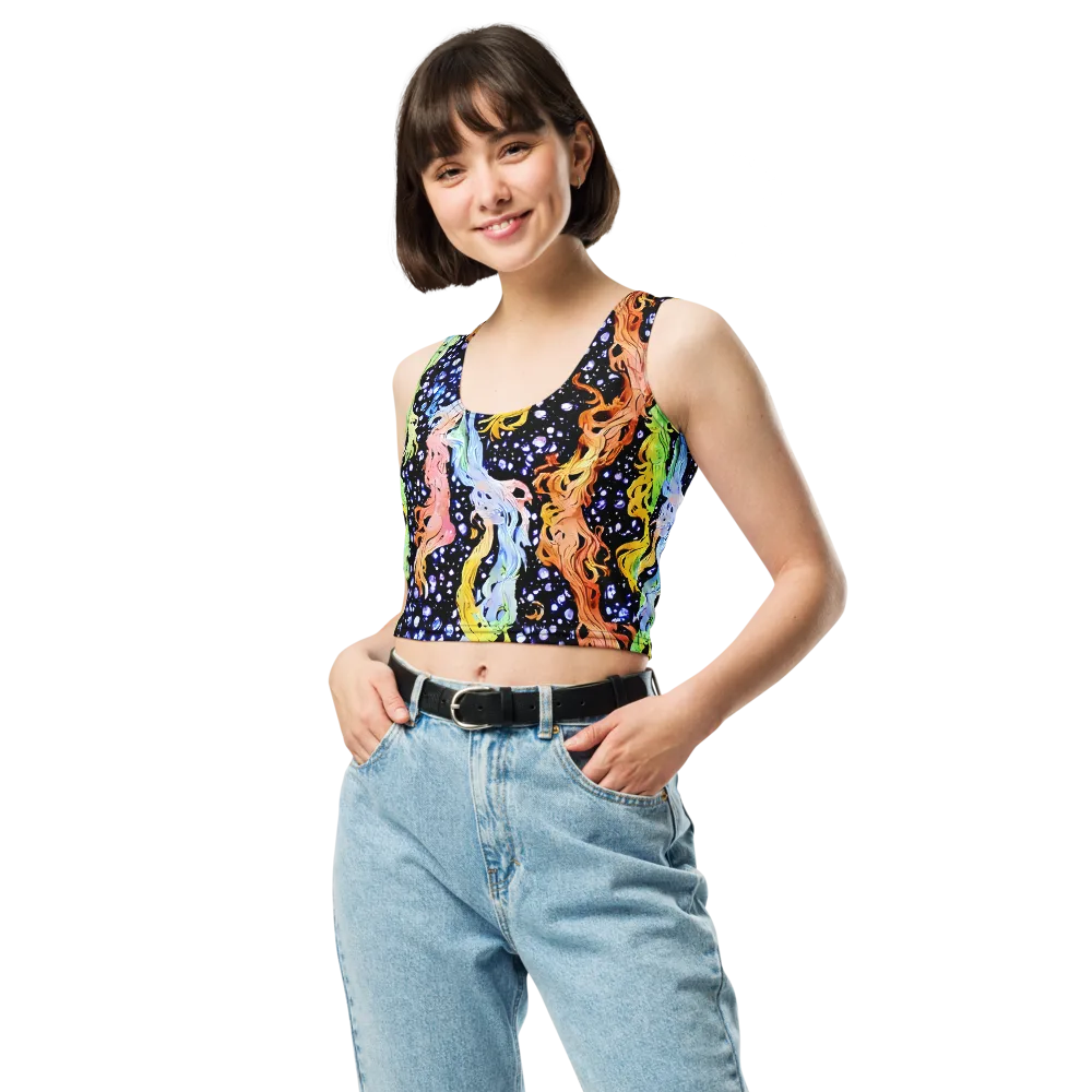 Celestial Serenade on Crop Top — Front