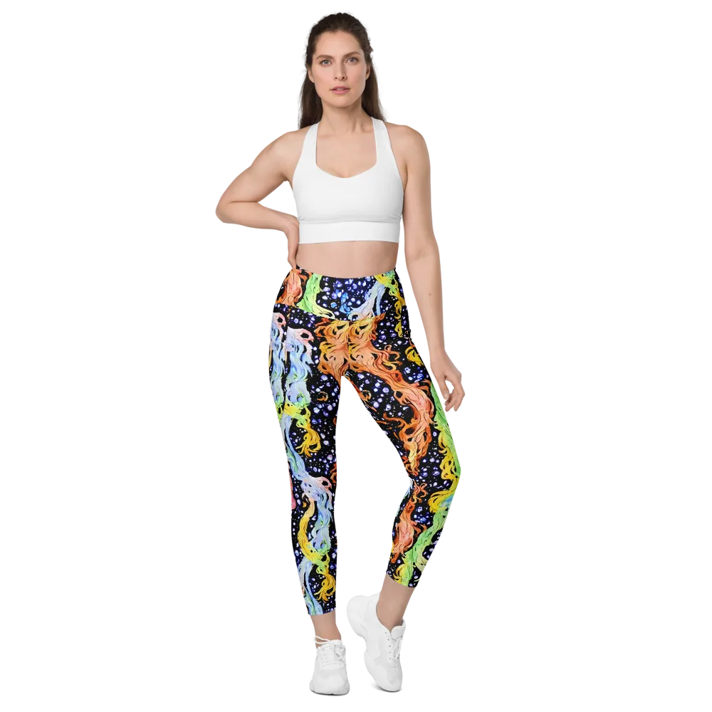 Celestial Serenade on Leggings with Pockets — Front