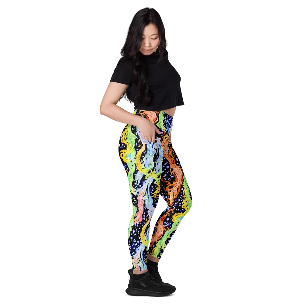 Celestial Serenade on Leggings with Pockets — Right