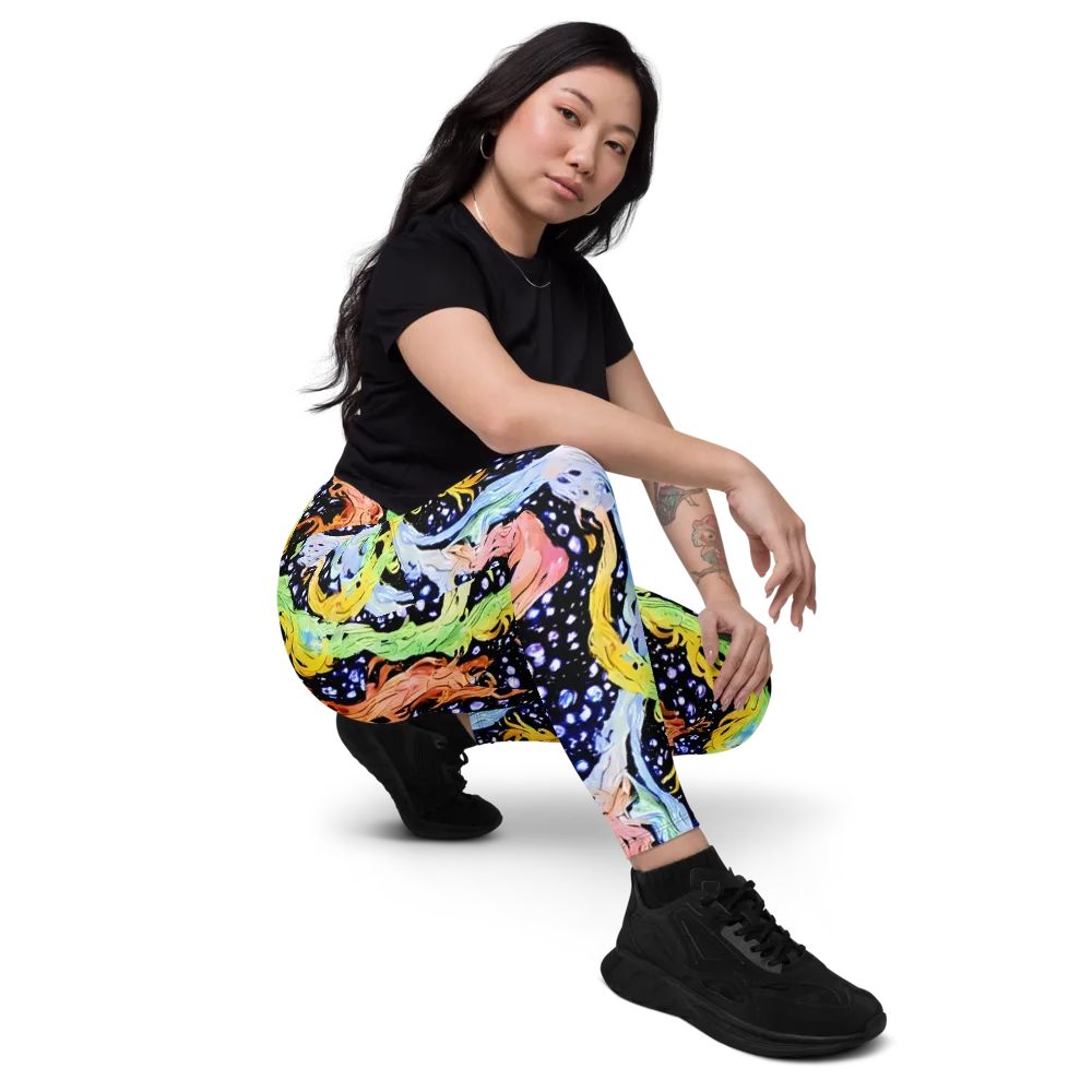 Celestial Serenade on Leggings with Pockets — Right Front