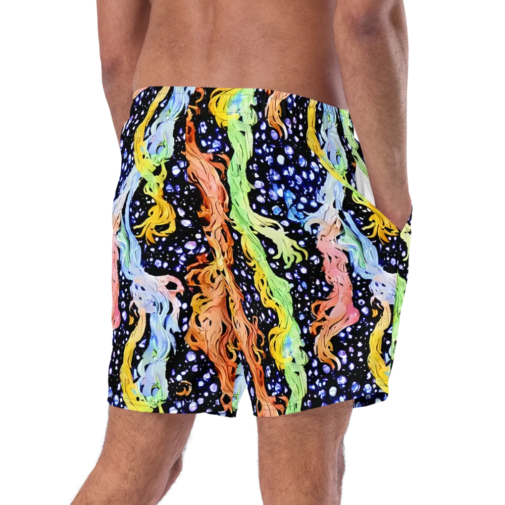 Celestial Serenade on Swim Trunks — Right Back