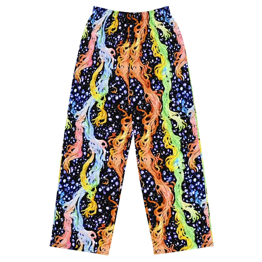Celestial Serenade on Wide-Leg Pants — Front