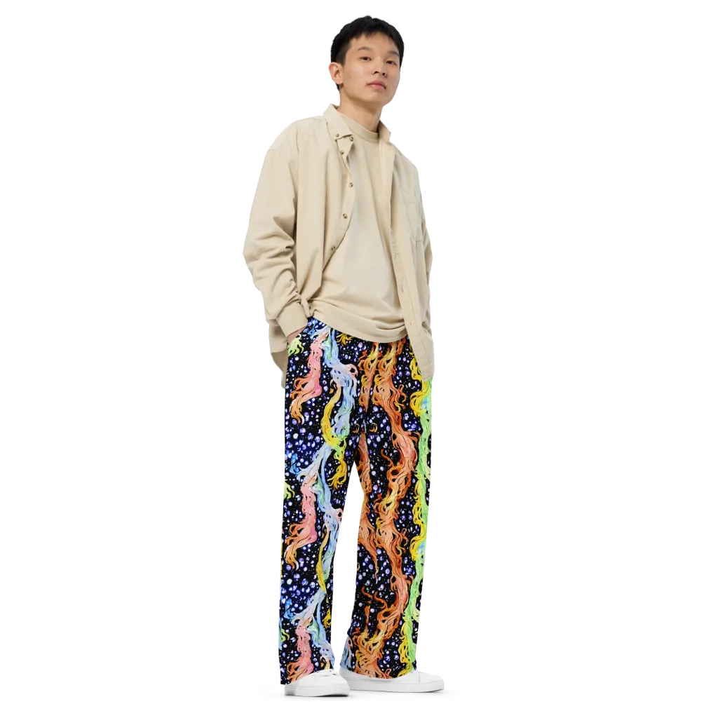 Celestial Serenade on Wide-Leg Pants — Right Front