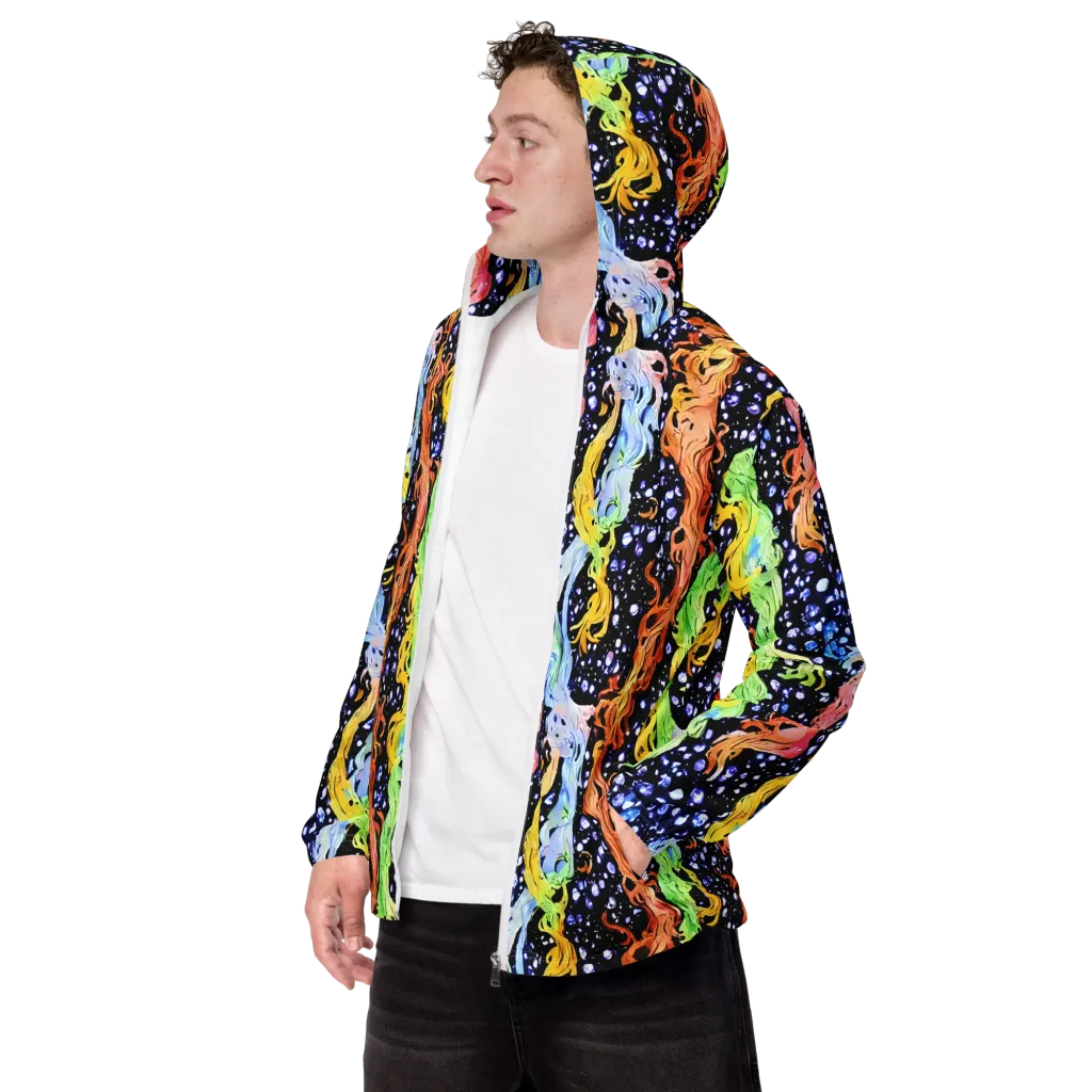 Celestial Serenade on Men's Windbreaker — Left Front