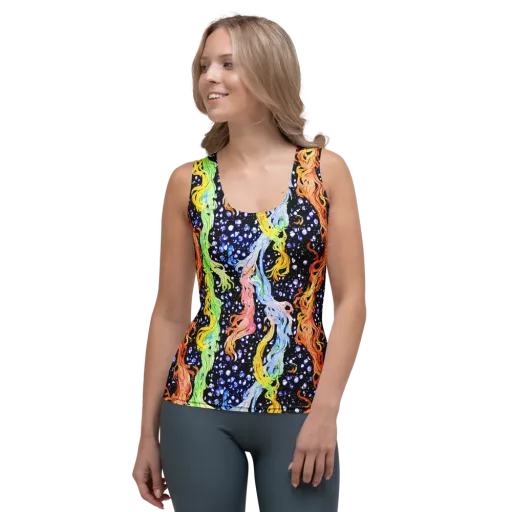 Celestial Serenade on a Women's Tank Top