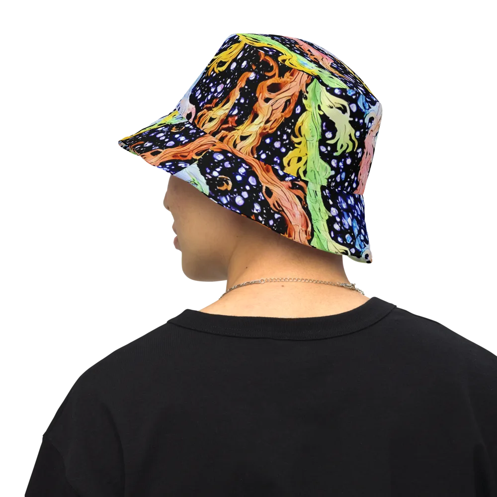 Celestial Serenade on Reversible Bucket Hat — Back Inside
