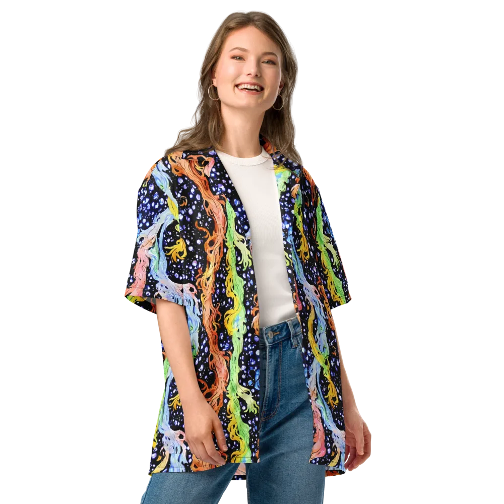 Celestial Serenade on Button Shirt — Front