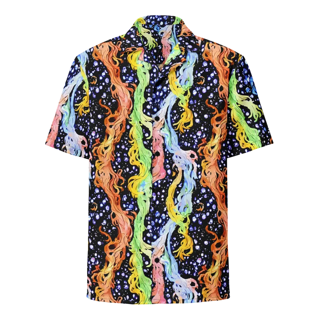 Celestial Serenade on Button Shirt — Front