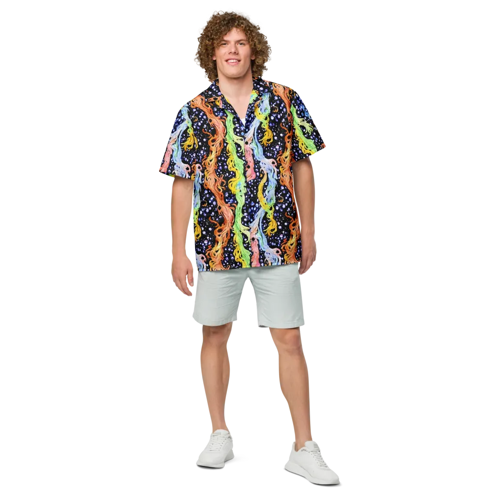 Celestial Serenade on Button Shirt — Front