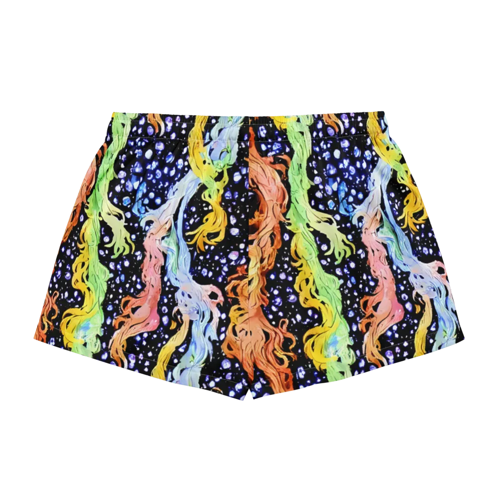 Celestial Serenade on Women's Pajama Shorts — Back