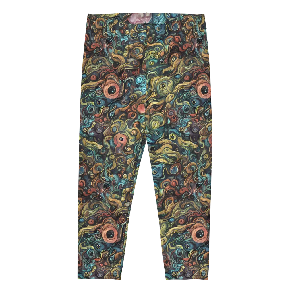 Tidal Vision on Capri Leggings — Front