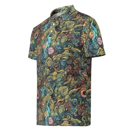 Tidal Vision on a Men's Slim Fit Polo Shirt