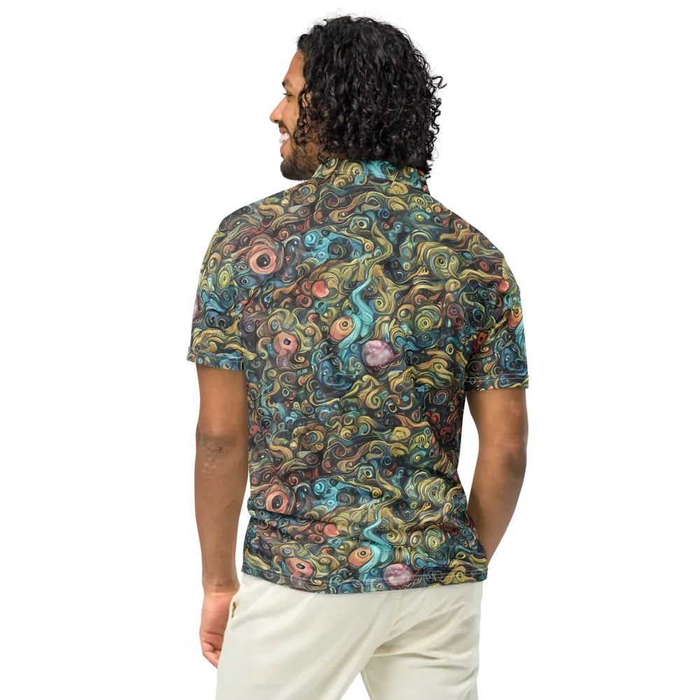 Tidal Vision on Men's Slim Fit Polo Shirt — Back