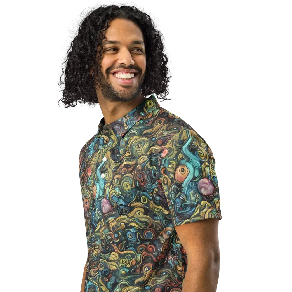 Tidal Vision on Men's Slim Fit Polo Shirt — Left Front