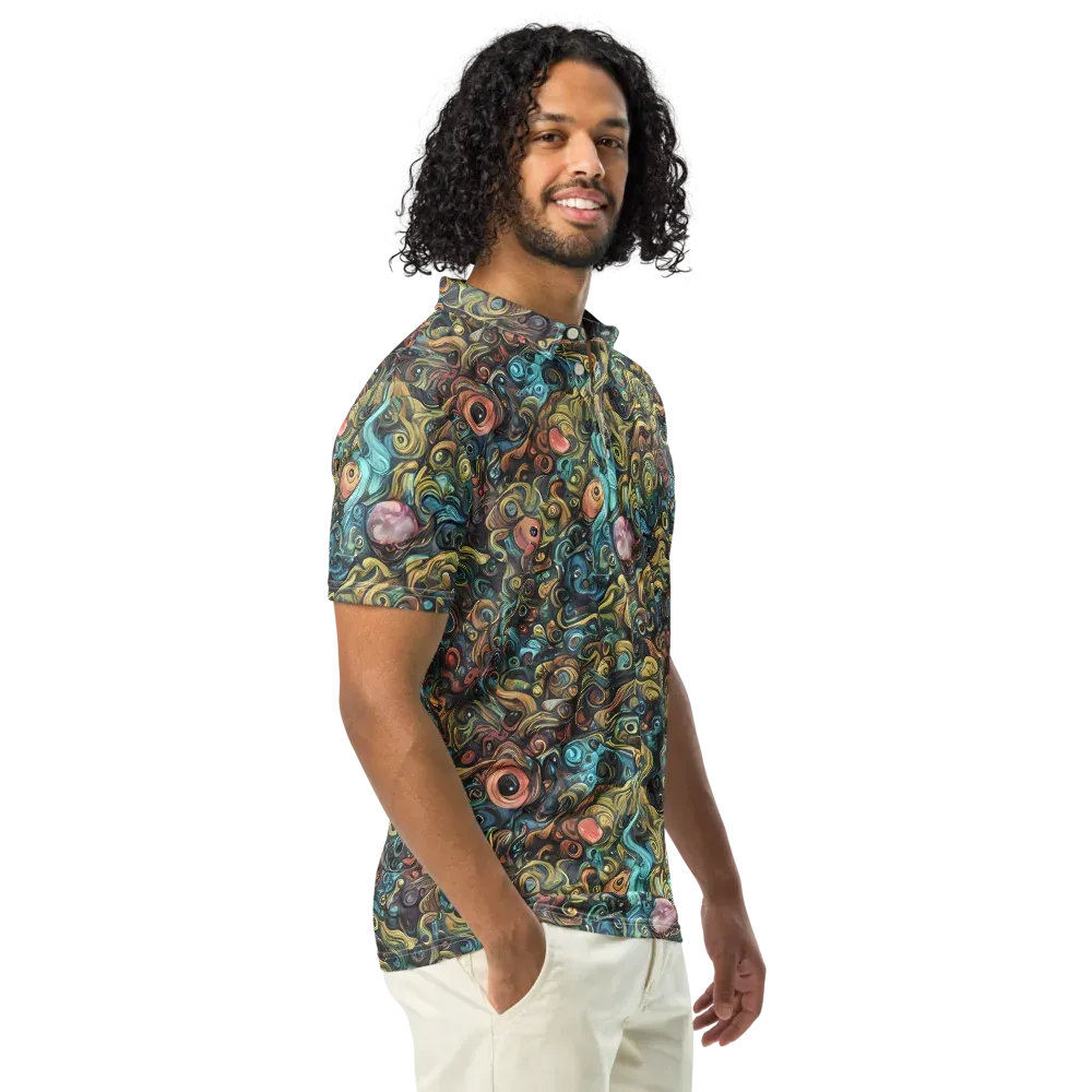 Tidal Vision on Men's Slim Fit Polo Shirt — Right Front