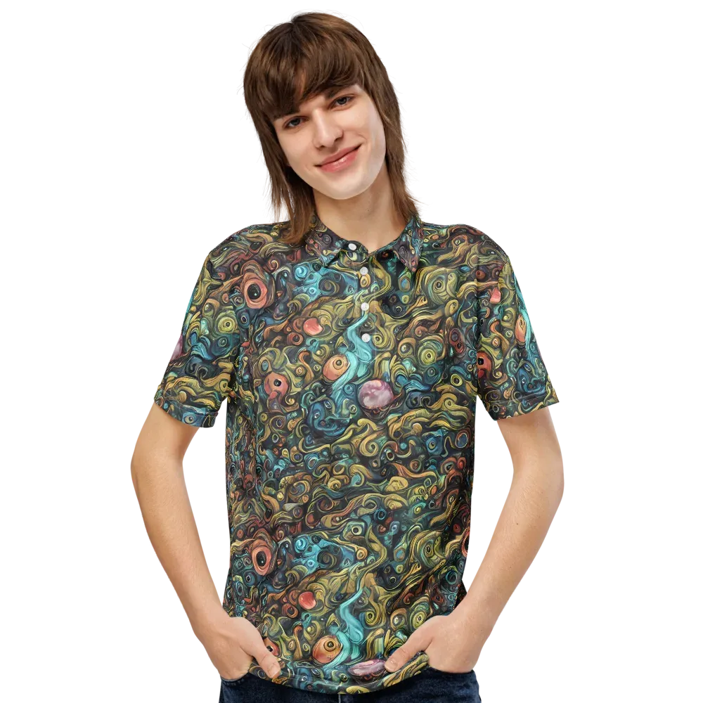 Tidal Vision on Men's Slim Fit Polo Shirt — Front