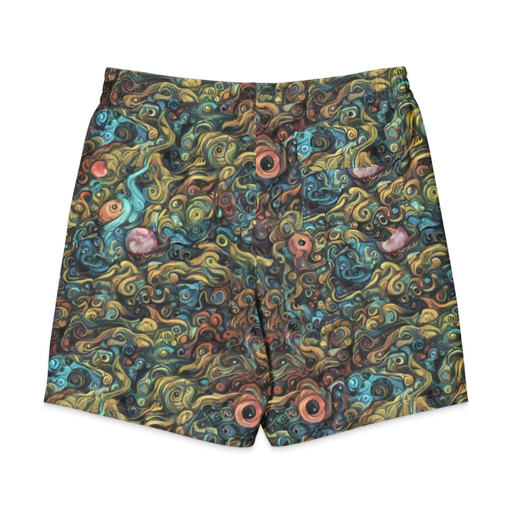 Tidal Vision on Men's Board Shorts — Back