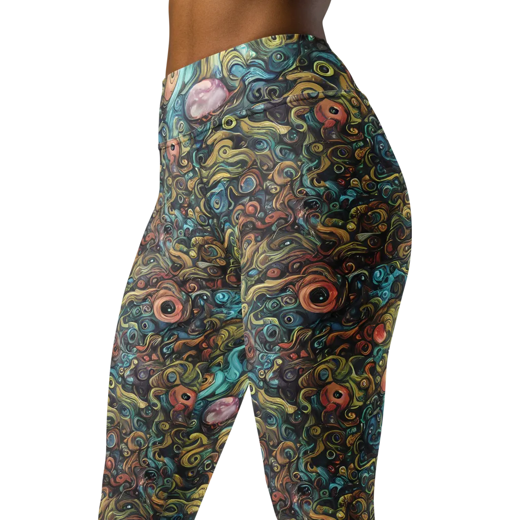 Tidal Vision on Yoga Leggings — Left Front