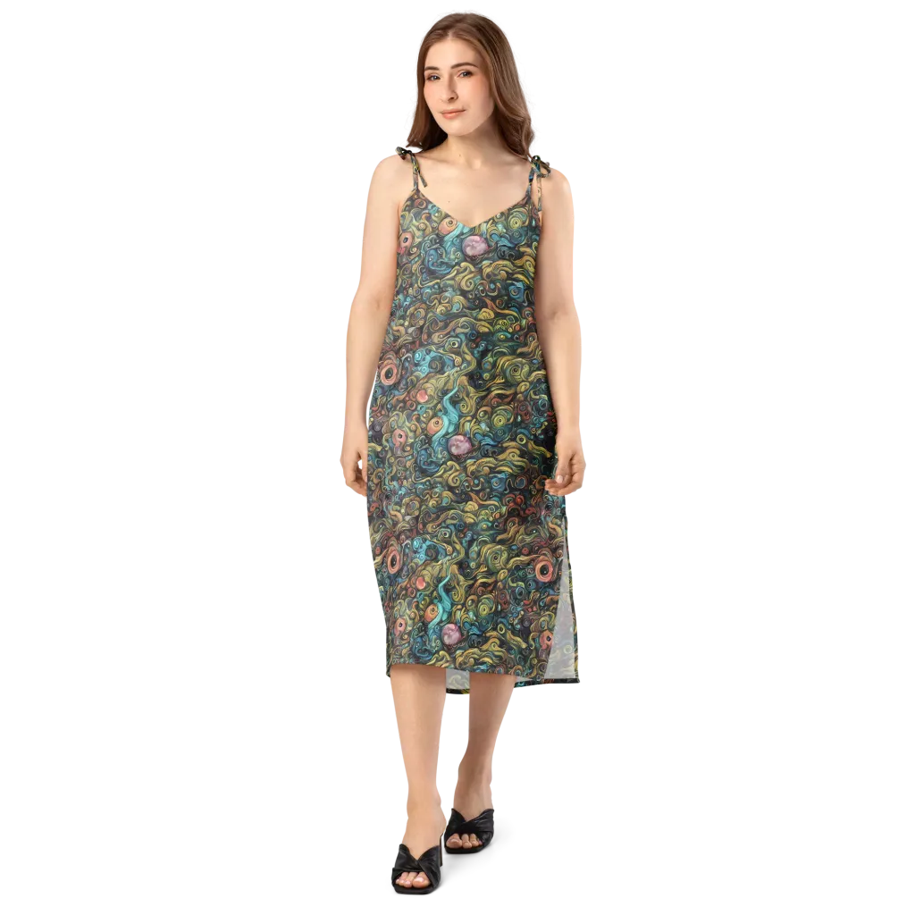 Tidal Vision on Slip Dress — Front