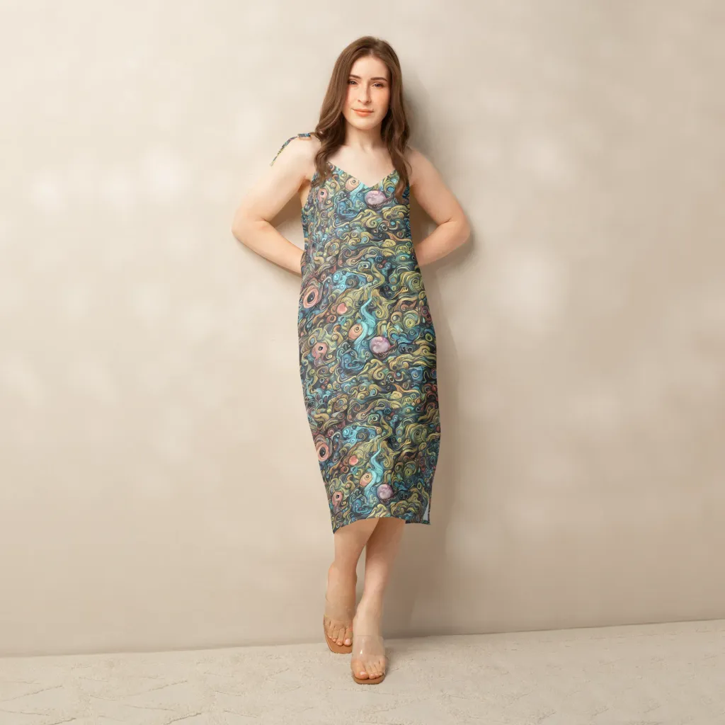 Tidal Vision on Slip Dress — Front