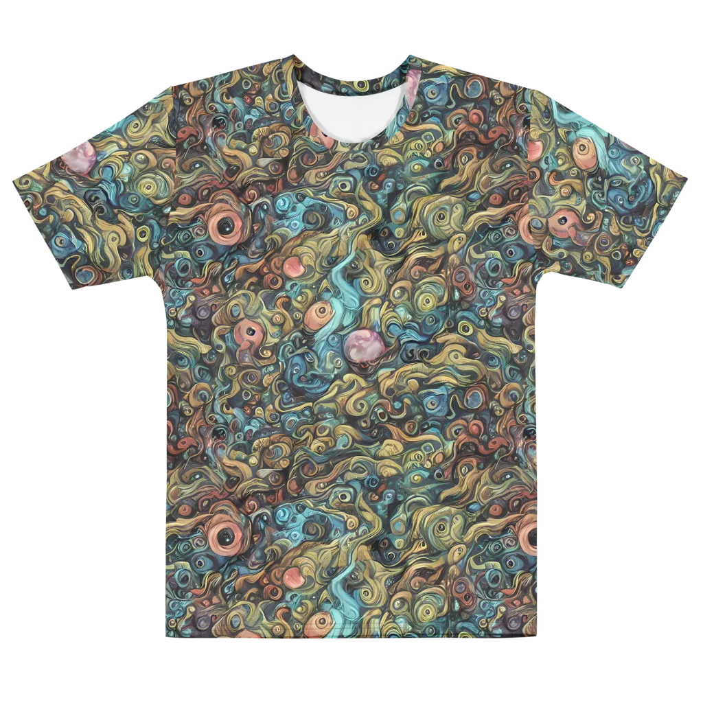 Tidal Vision on Men's Cotton Crew Neck T-Shirt — Front