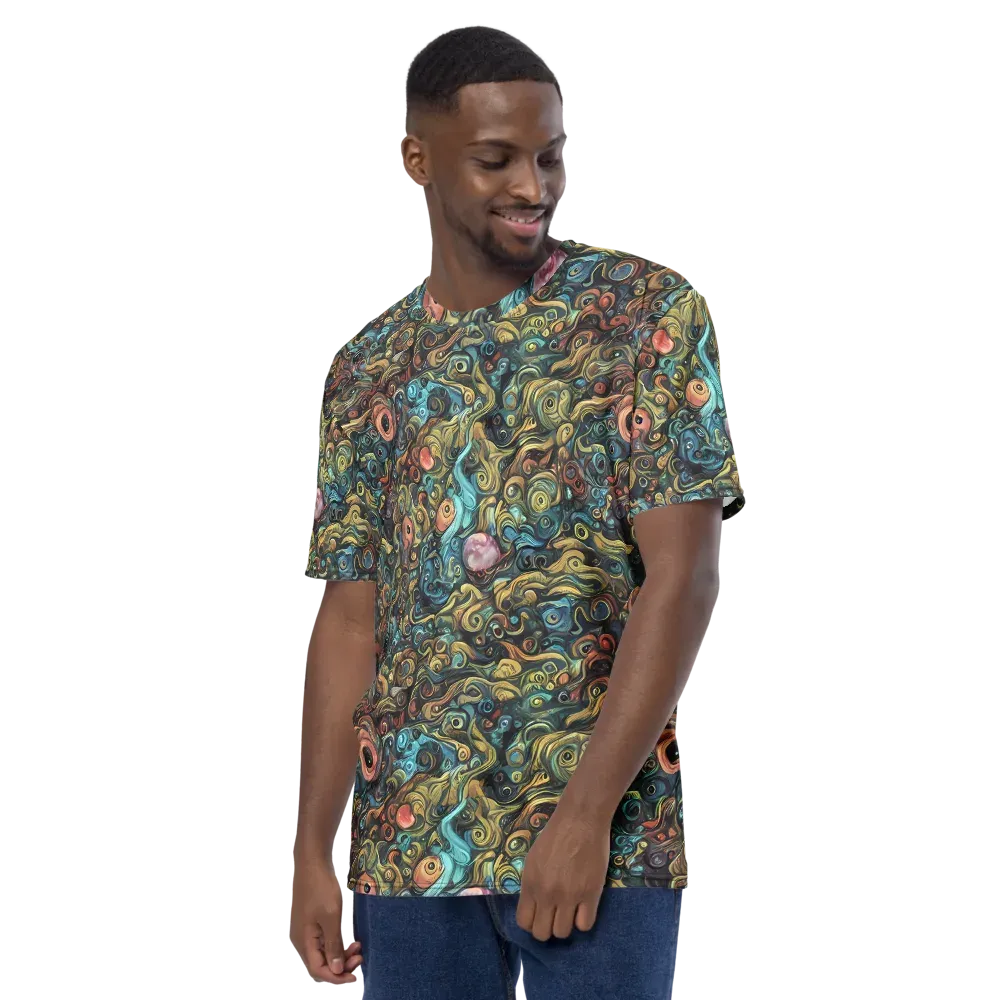 Tidal Vision on Men's Crew Neck T-Shirt — Left