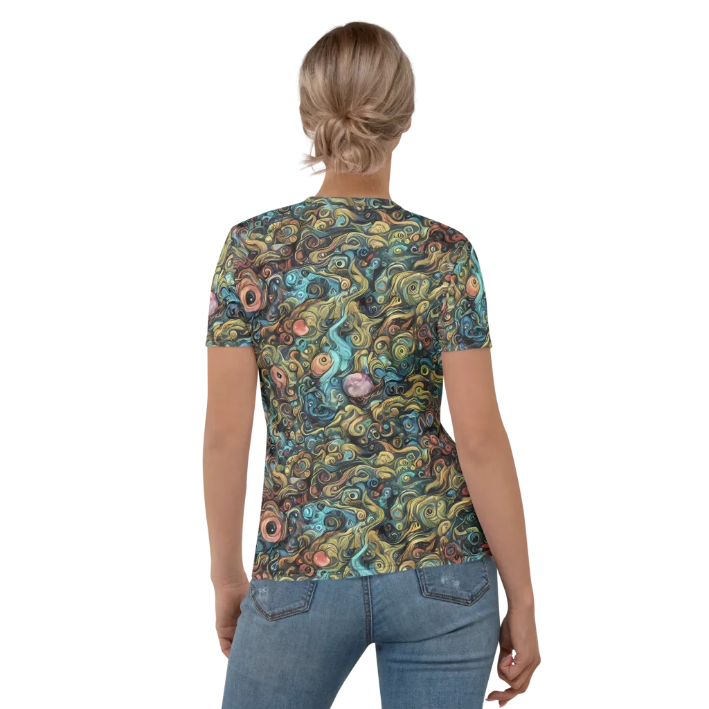Tidal Vision on Women's Crew Neck T-Shirt — Back