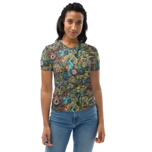 Tidal Vision on a Women's Crew Neck T-Shirt