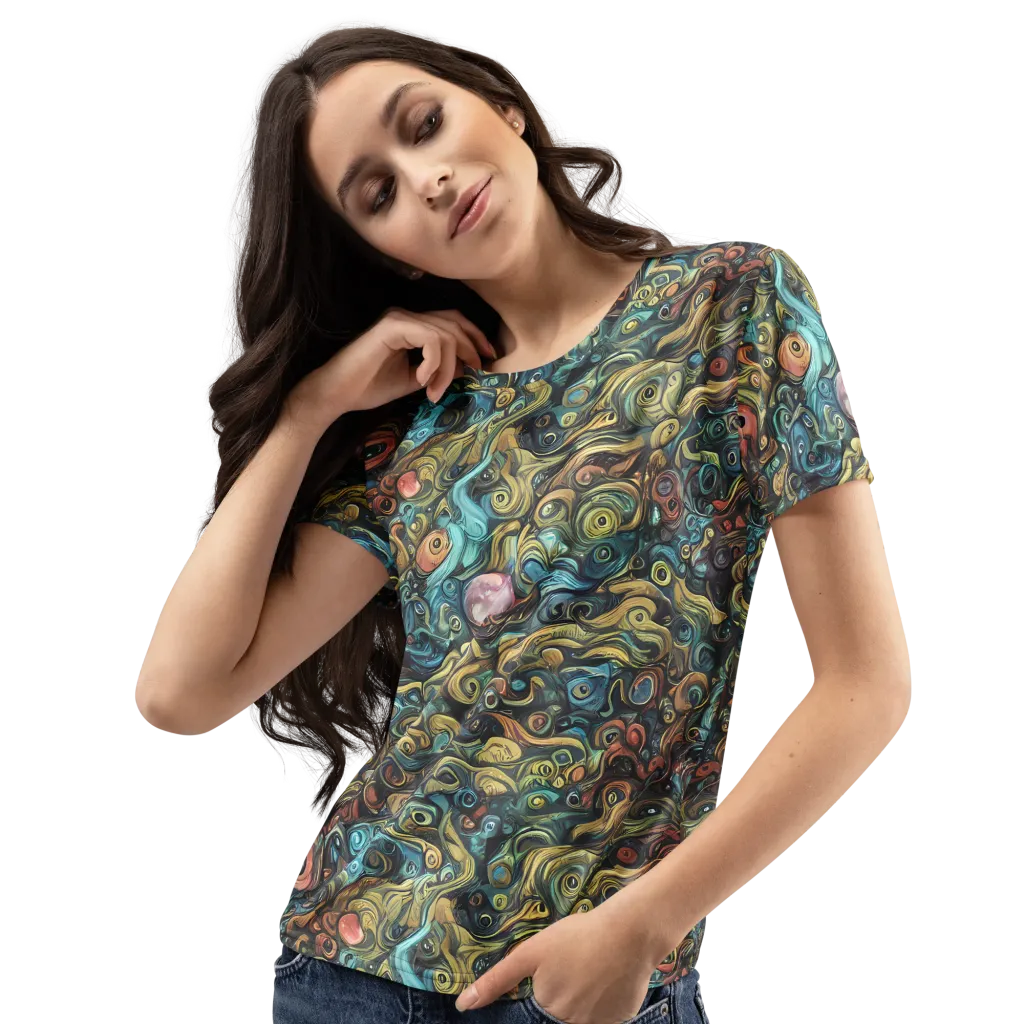 Tidal Vision on Women's Crew Neck T-Shirt — Left Front
