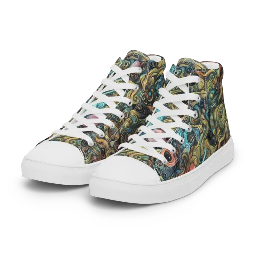Tidal Vision on a Women's High Top Canvas Shoes