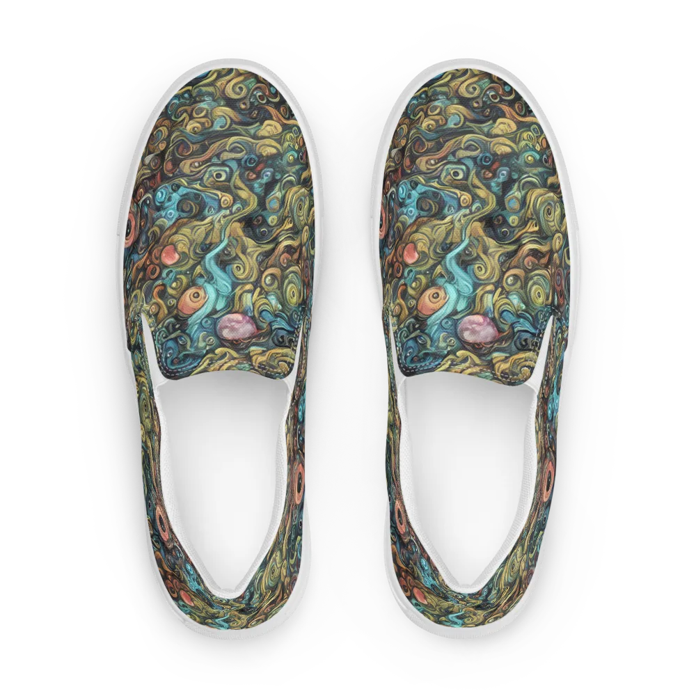 Tidal Vision on Men's Slip-On Canvas Shoes — Front