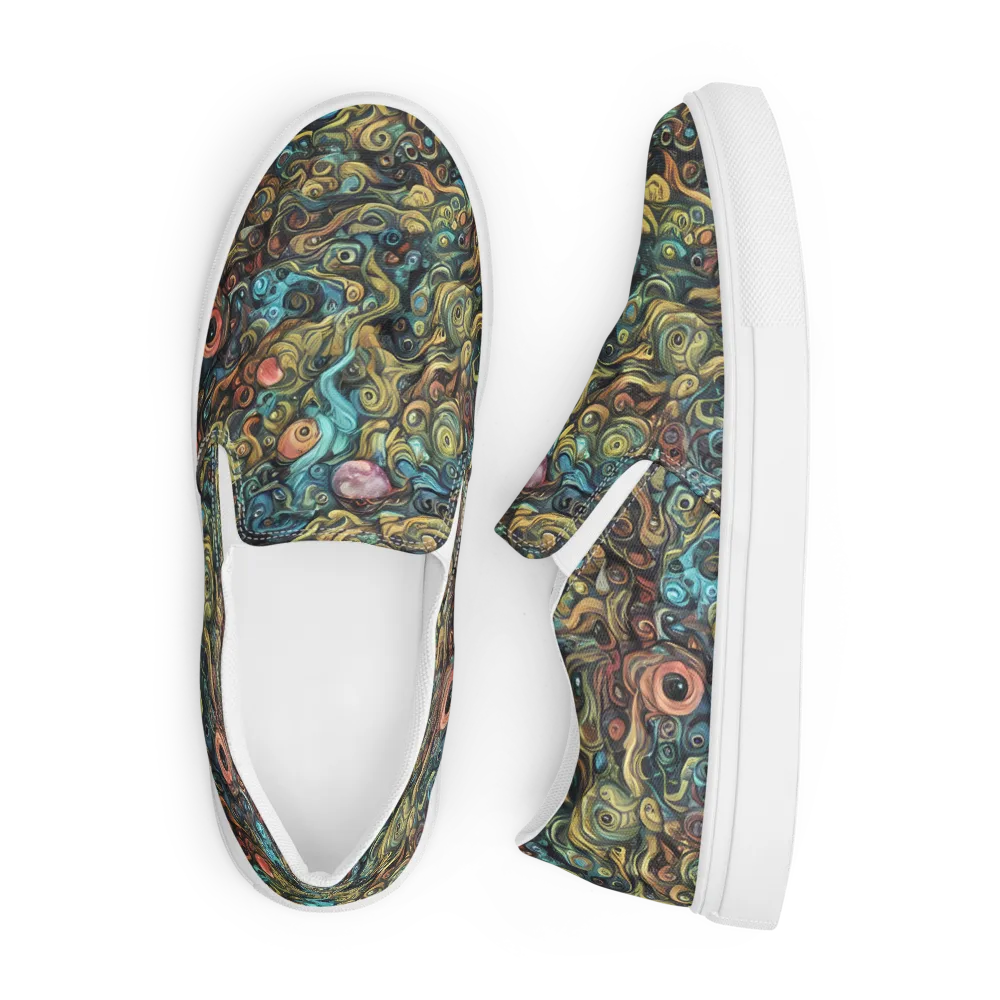 Tidal Vision on Men's Slip-On Canvas Shoes — Front