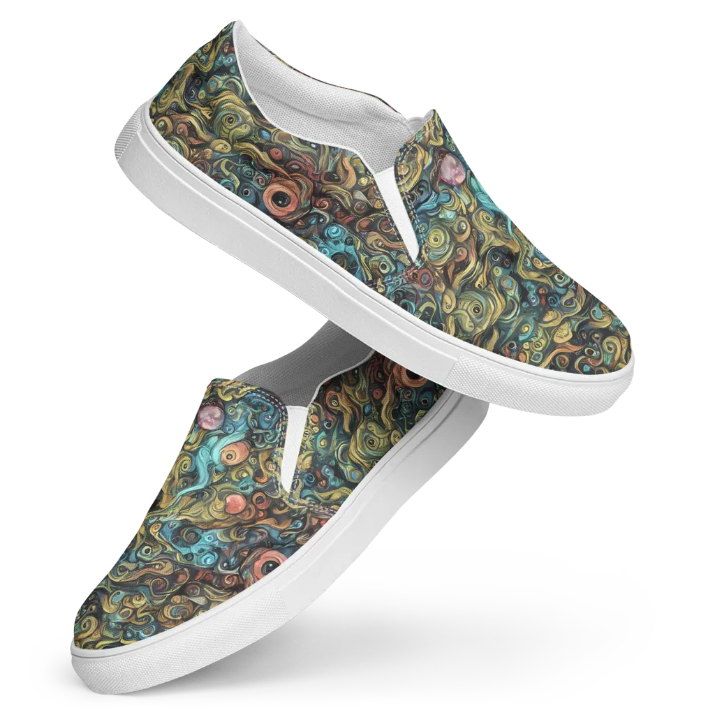 Tidal Vision on Women's Slip-On Canvas Shoes — Front