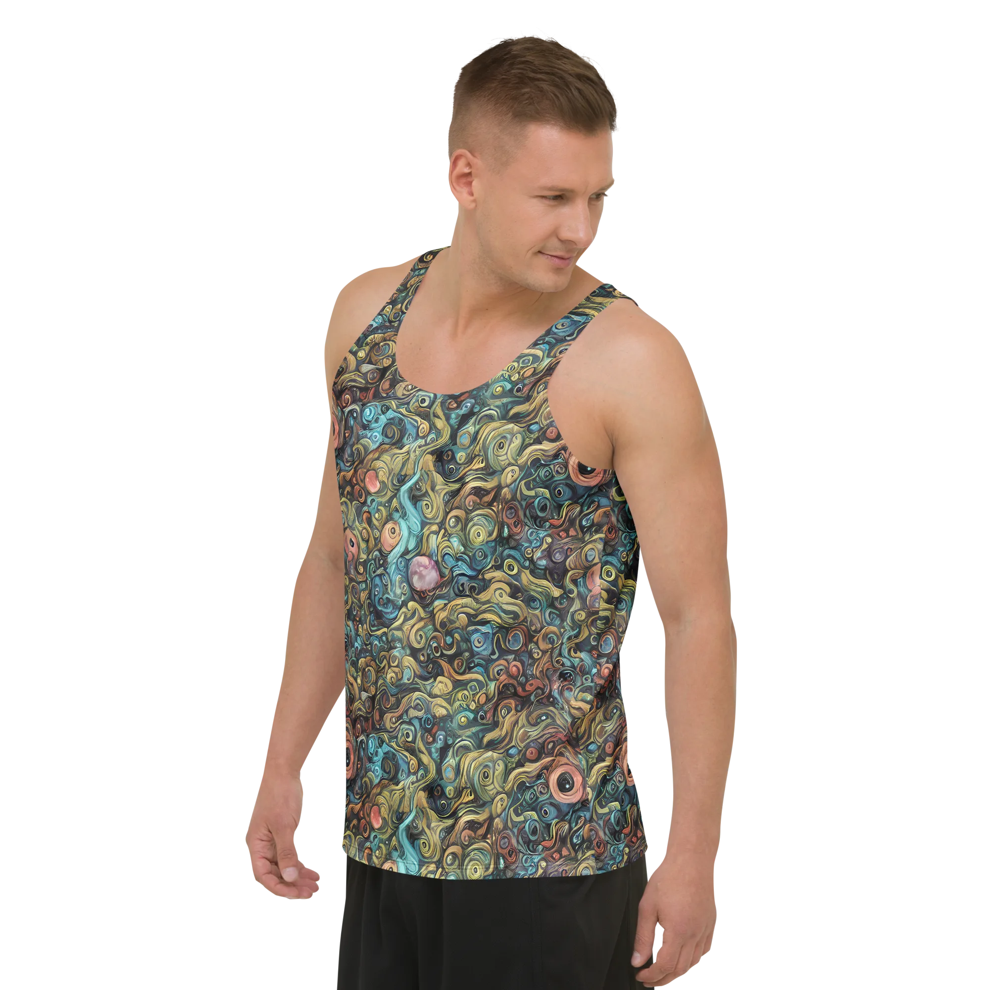 Tidal Vision on Men's Tank Top — Left Front