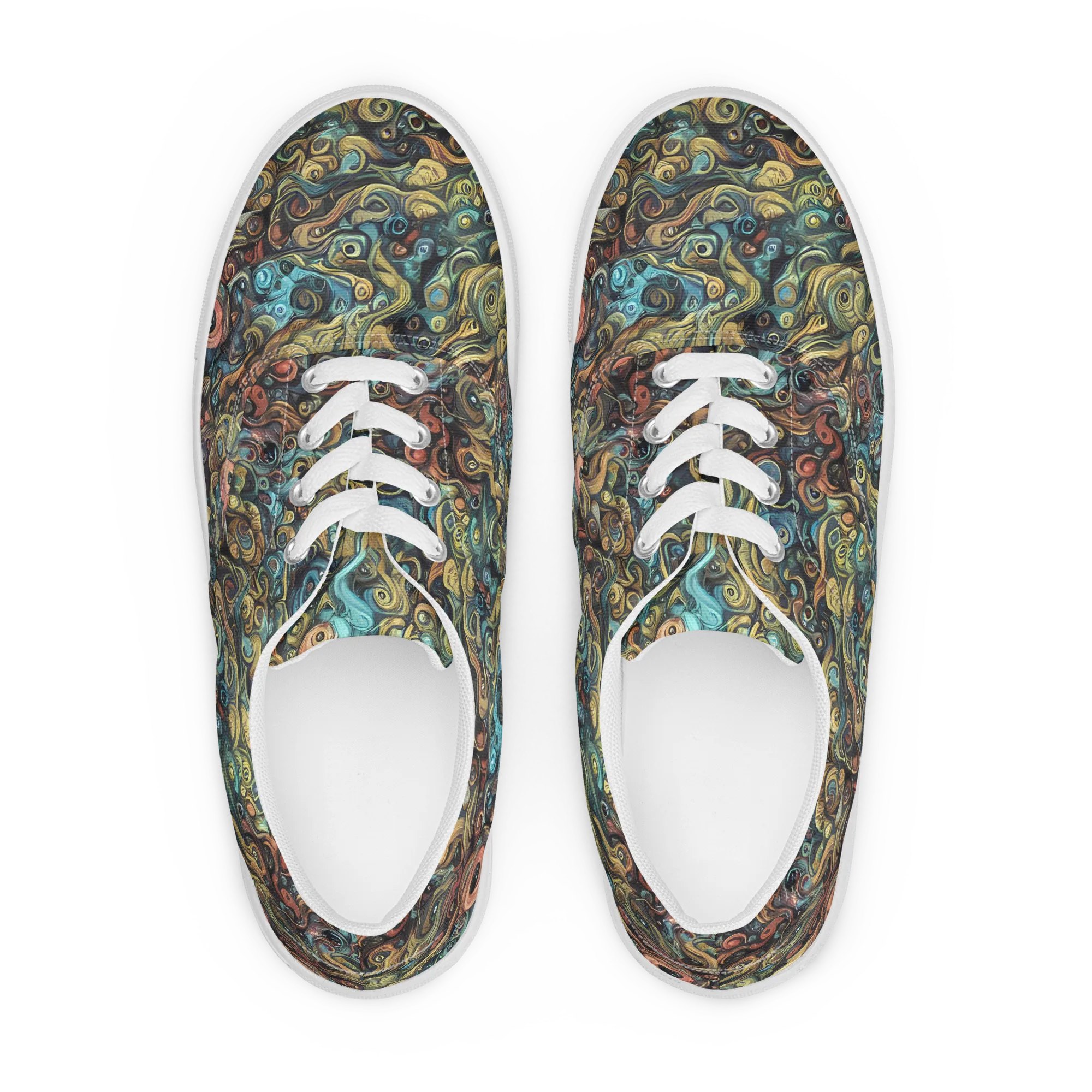 Tidal Vision on Men's Lace-Up Canvas Shoes — Front