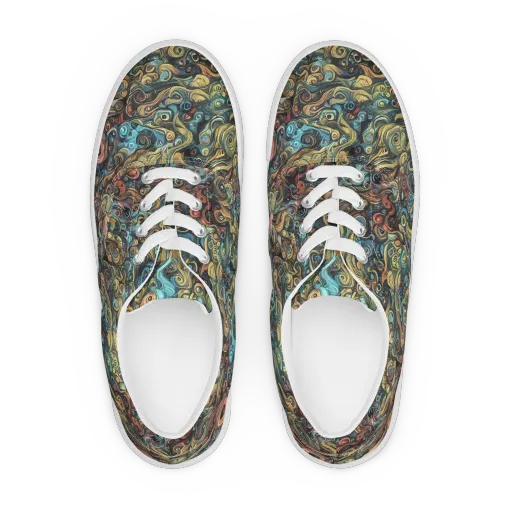 Tidal Vision on a Men's Lace-Up Canvas Shoes