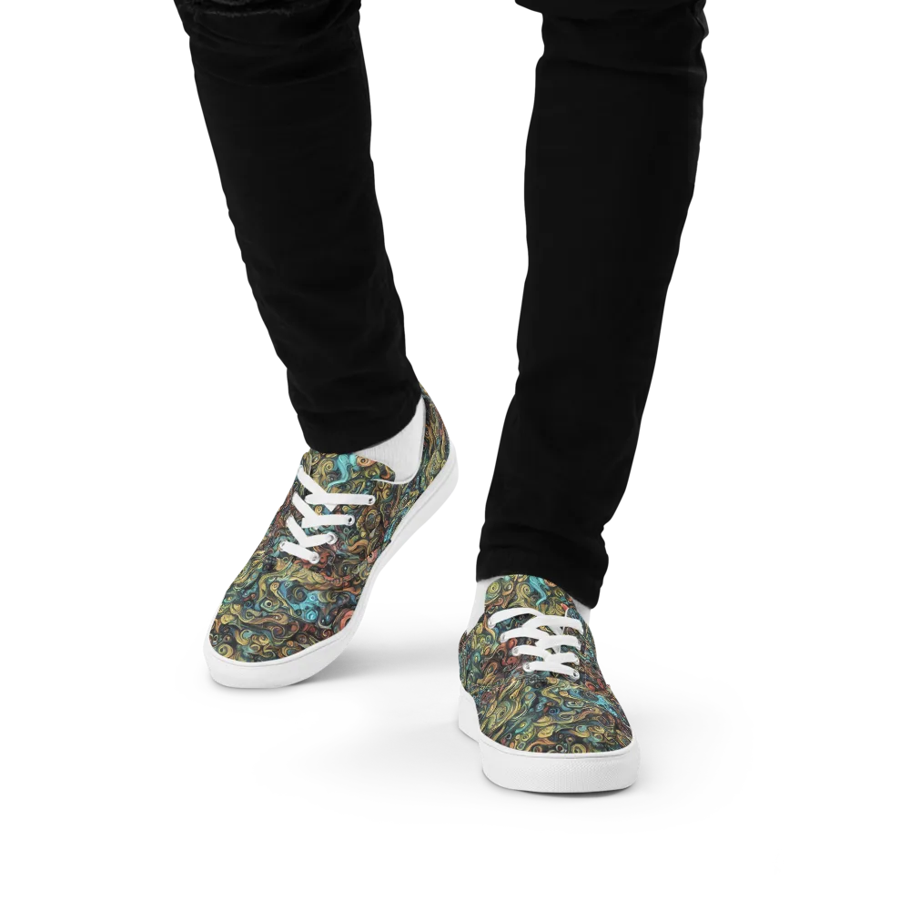 Tidal Vision on Men's Lace-Up Canvas Shoes — Front