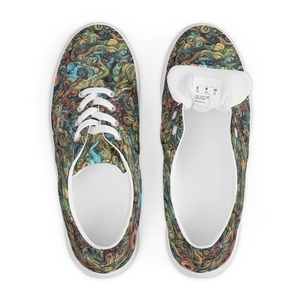 Tidal Vision on Men's Lace-Up Canvas Shoes — Front