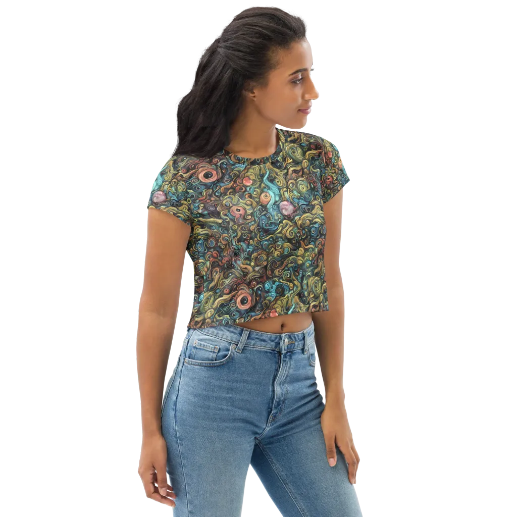 Tidal Vision on Crop Tee — Right Front