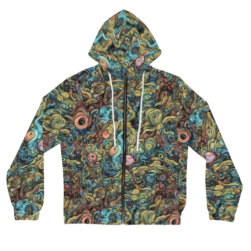 Tidal Vision on a Women's Full-Zip Hoodie