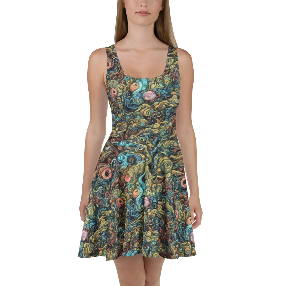Tidal Vision on Skater Dress — Front
