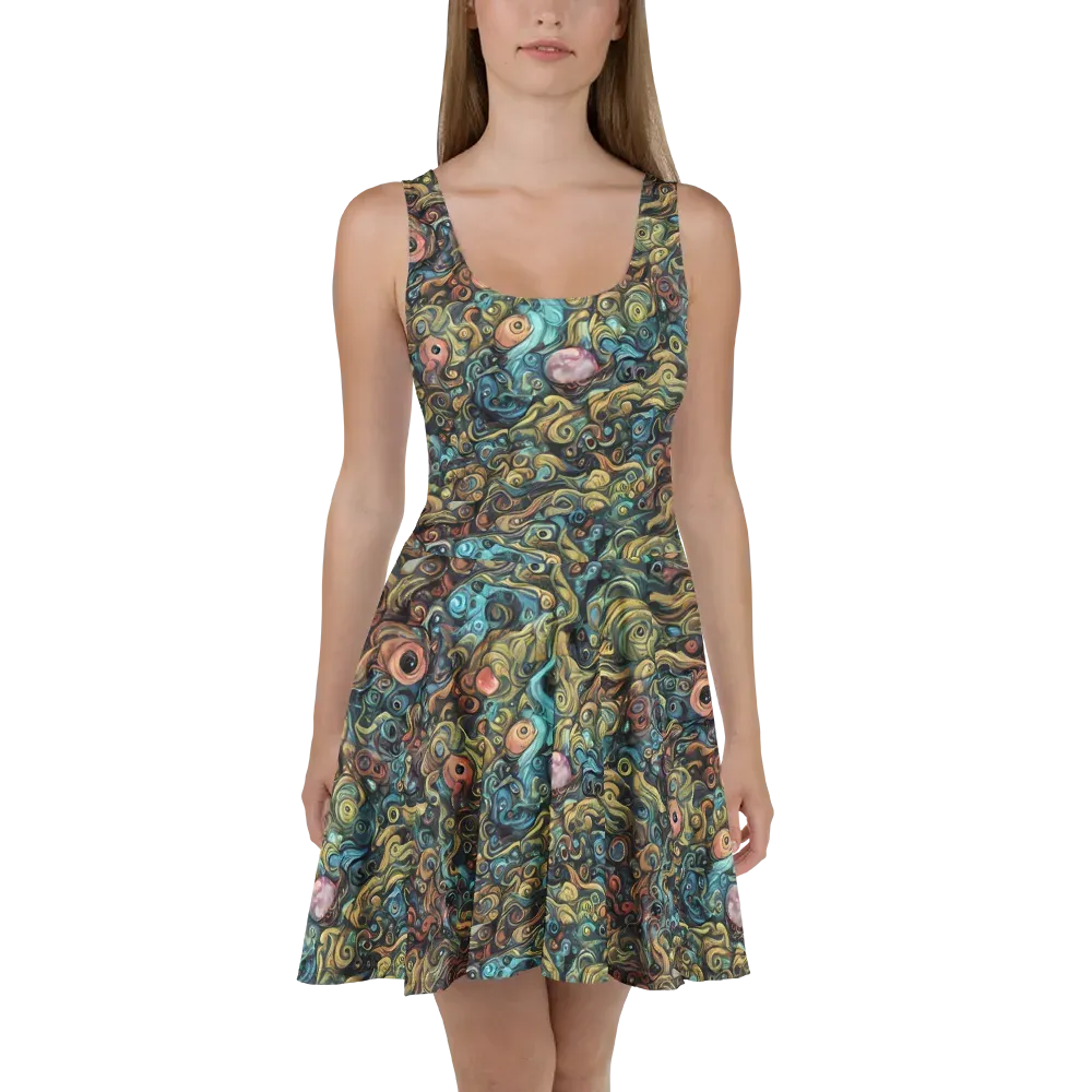 Tidal Vision on Skater Dress — Front