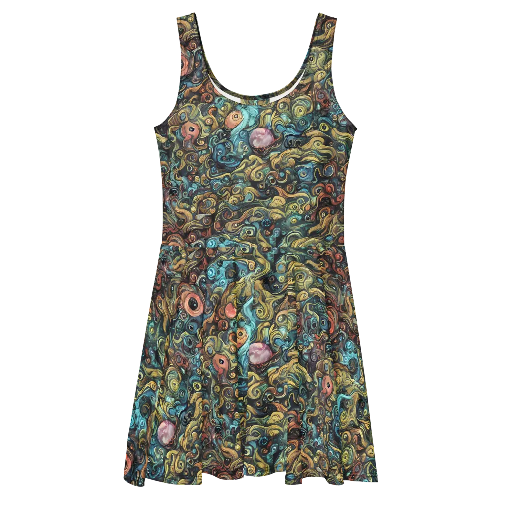 Tidal Vision on Skater Dress — Front
