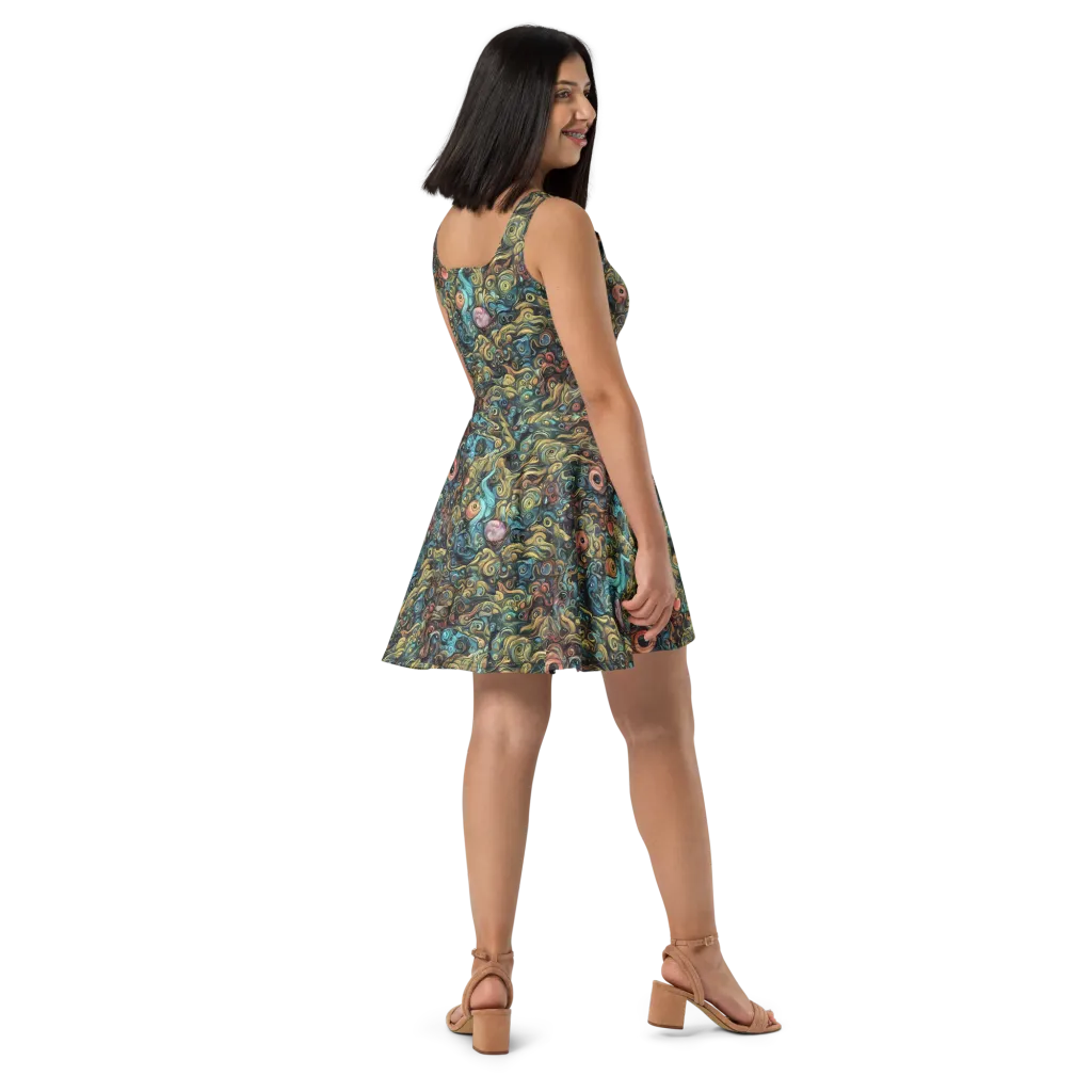 Tidal Vision on Skater Dress — Right
