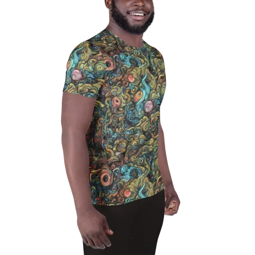 Tidal Vision on a Men's Athletic T-Shirt