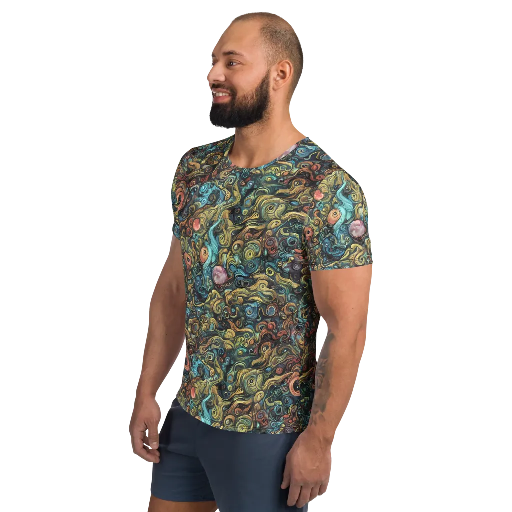 Tidal Vision on Men's Athletic T-Shirt — Left